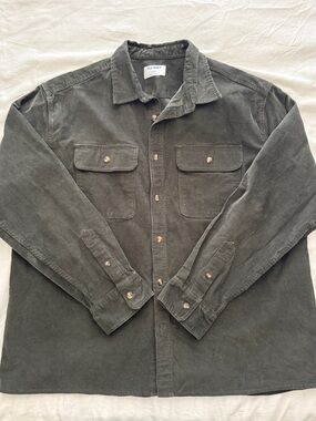 Old Navy Men's Olive Corduroy Overshirt